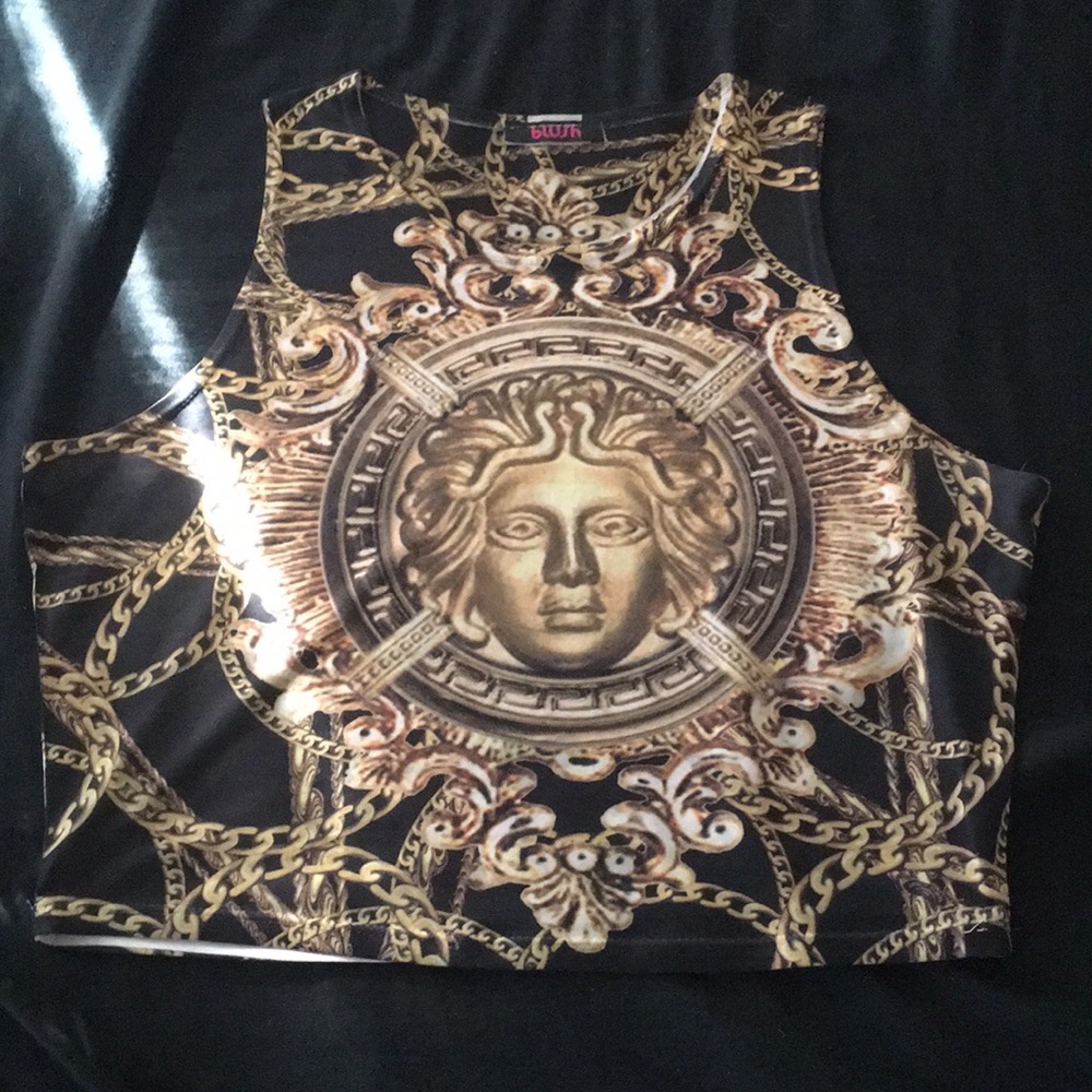Versace inspired crop top